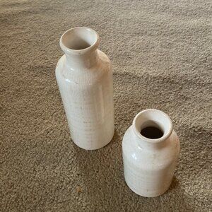 Elegant White Ceramic Vases